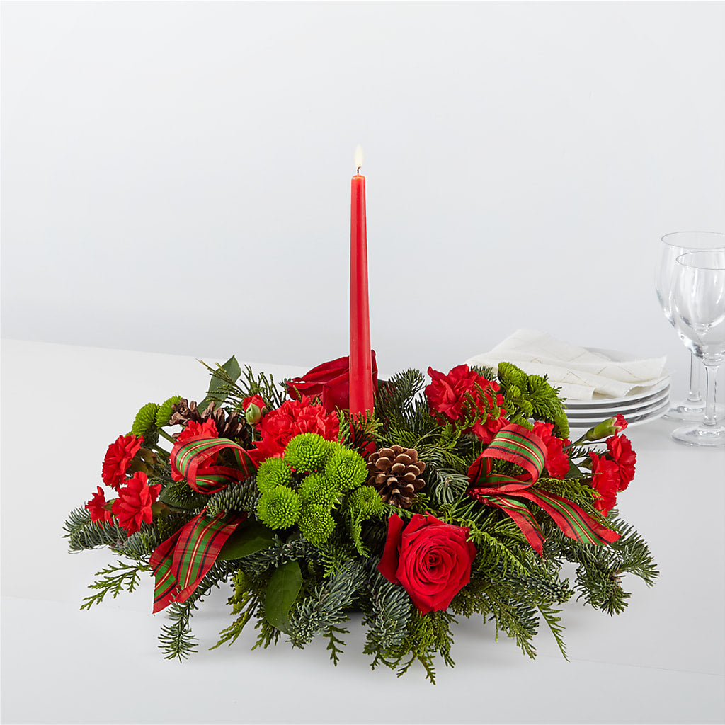 By the Candlelight Centerpiece – County Seat Florist, Mays Landing NJ