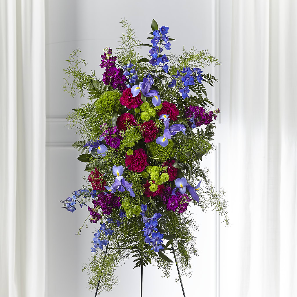 Heavenly Skies Standing Spray – County Seat Florist, Mays Landing NJ