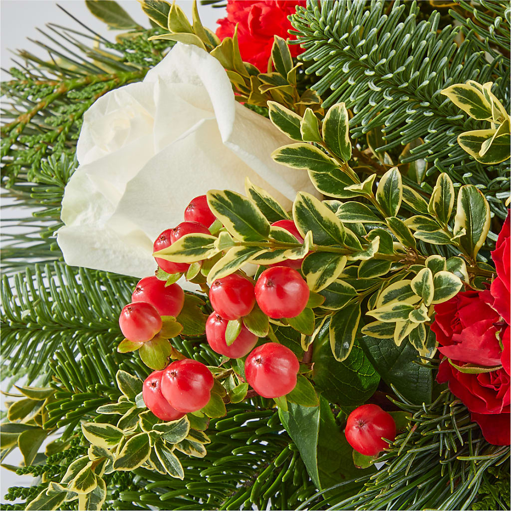 December Dreams Centerpiece –  County Seat Florist, Mays Landing NJ