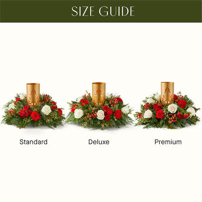 December Dreams Centerpiece –  County Seat Florist, Mays Landing NJ