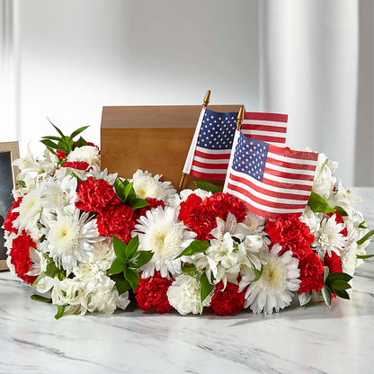 Spirit of Patriotism Cremation Adornment –  County Seat Florist, Mays Landing NJ