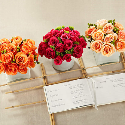 Dawn Rose Centerpiece –  County Seat Florist, Mays Landing NJ